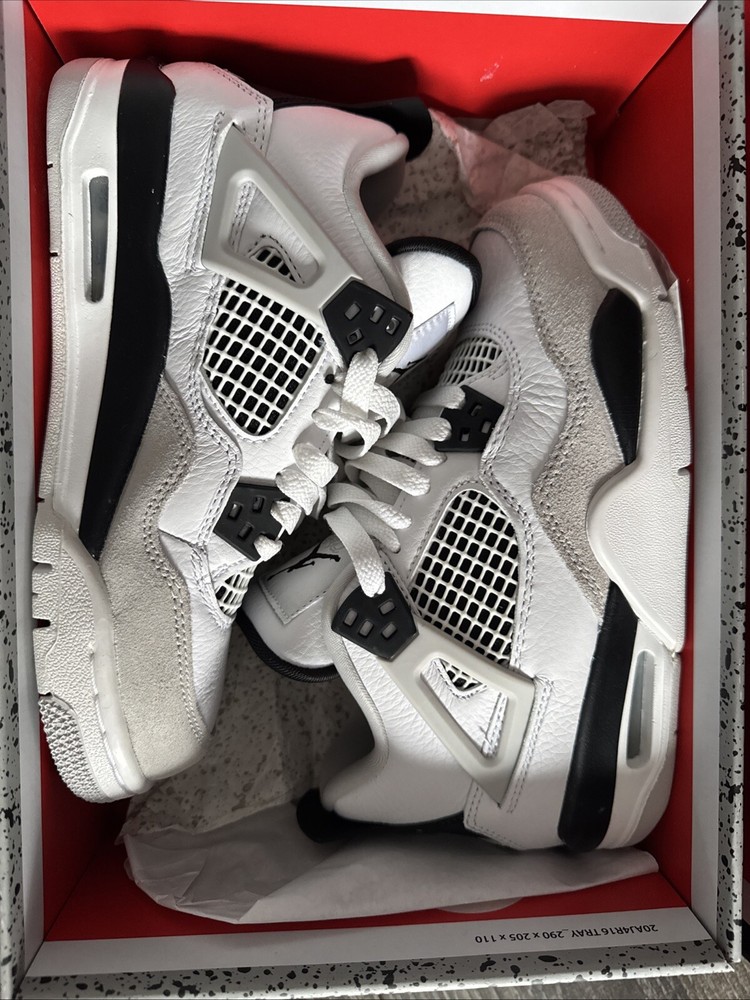 military black jordan 4 4.5y Style Code 408452-111