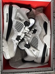 military black jordan 4 4.5y Style Code 408452-111