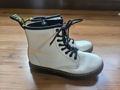 Doc Dr. Martens Zavala J Combat Boot White US 2 Youth