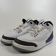 Jordan 3 Retro Dark Iris GS White Black Purple Sneakers DM0967-105 Mens 6Y