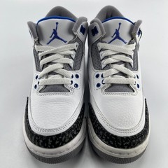 Jordan 3 Retro GS Racer Blue White Black Cement 398614-145 Kids Size 3.5Y