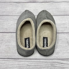 Sorel Suede Clog Slippers Faux Fur Lined Warm Cozy Comfy Kids Size 1