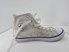Converse Chuck Taylor All Star High Top Youth 3 Metallic Silver Zip 352691C
