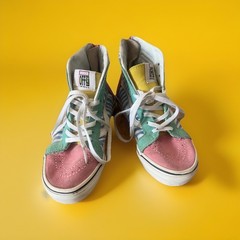 Vans Sk8-Hi Zip (Disney) 80’s Mickey/True White Size 2.5 Little Kid