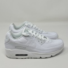 Nike Air Max 90 LTR GS Shoes CD6864-100 Kids Youth Size 4.5 Y White Silver