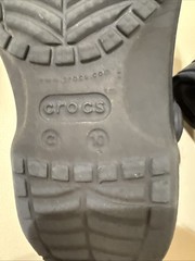 Crocs Classic Navy Blue Clogs C10 W/ Super Hero Jibbitz – Condition See Pictures