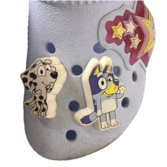 Bluey x Crocs Classic Clog Light Blue w/ 5 Jibbitz Sz c8
