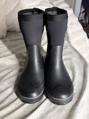 BOGS K Grasp Solid Unisex Kids Black Rain Boot Pull-On Rubber US 1 78755-001