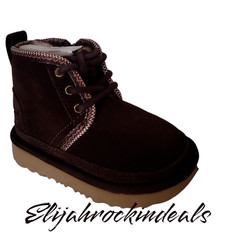 NEW KIDS TODDLER UGG NEUMEL II TASMAN COFFEE BROWN CHUKKA BOOTS
