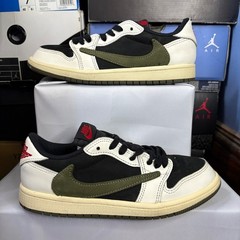 Size 3Y – Nike Air Jordan Travis Scott x Air Jordan 1 Retro Low OG PS Olive