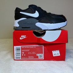 TD Nike Air Max Excee Black White Dark Grey CD6893-001 NEW Kids Toddler Size 7c