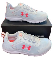 Under Armour Assert 9 Grade School Kids‘ Running Shoes, Size 7Y gray/white