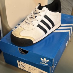 adidas Samoa I 10K White Black Unisex Kids Sneaker Synthetic Lace Up