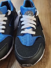 Nike Huarache Run GS E Black/Mint Foam-LT Photo Blue Size 6.5Y