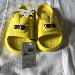 Peeps Yellow Bunny W/Sunglasses Slip-On Kids Size 13/1 Water Friendly Sandals