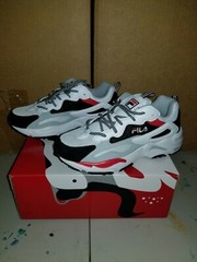 Fila Kids Ray Tracer White Black Grey Blue Size US Size 6 Youth