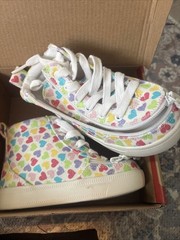 Billy Footwear Classic Lace High Size 7 Toddler In Hearts Design