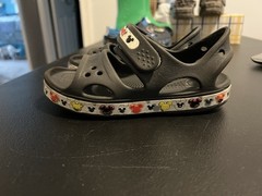Kids Mickey Mouse Open Toe Two Strap Crocs Size C12