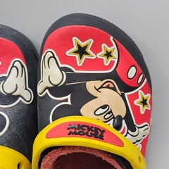 Mickey Mouse Fur Lined Crocs Toddler C11 Black Red Yellow Winter Clogs