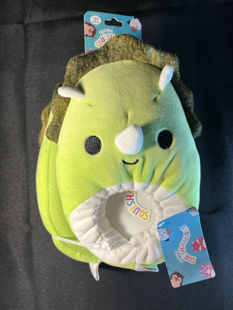 Danny Dino Squishmallows Kids Slippers Shoes Foot Wear Size 13