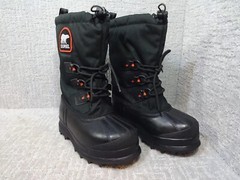 Sorel Youth Size 4Y US Black Waterproof Outdoor Winter Snow Boots
