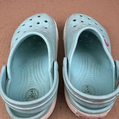 Crocs Kids Crocband Clogs – Light Blue / Pink – Youth Size J1