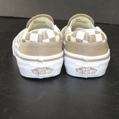 Vans Youth Size 11 Checkerboard Tan and White Kids Slip Ons New without Box