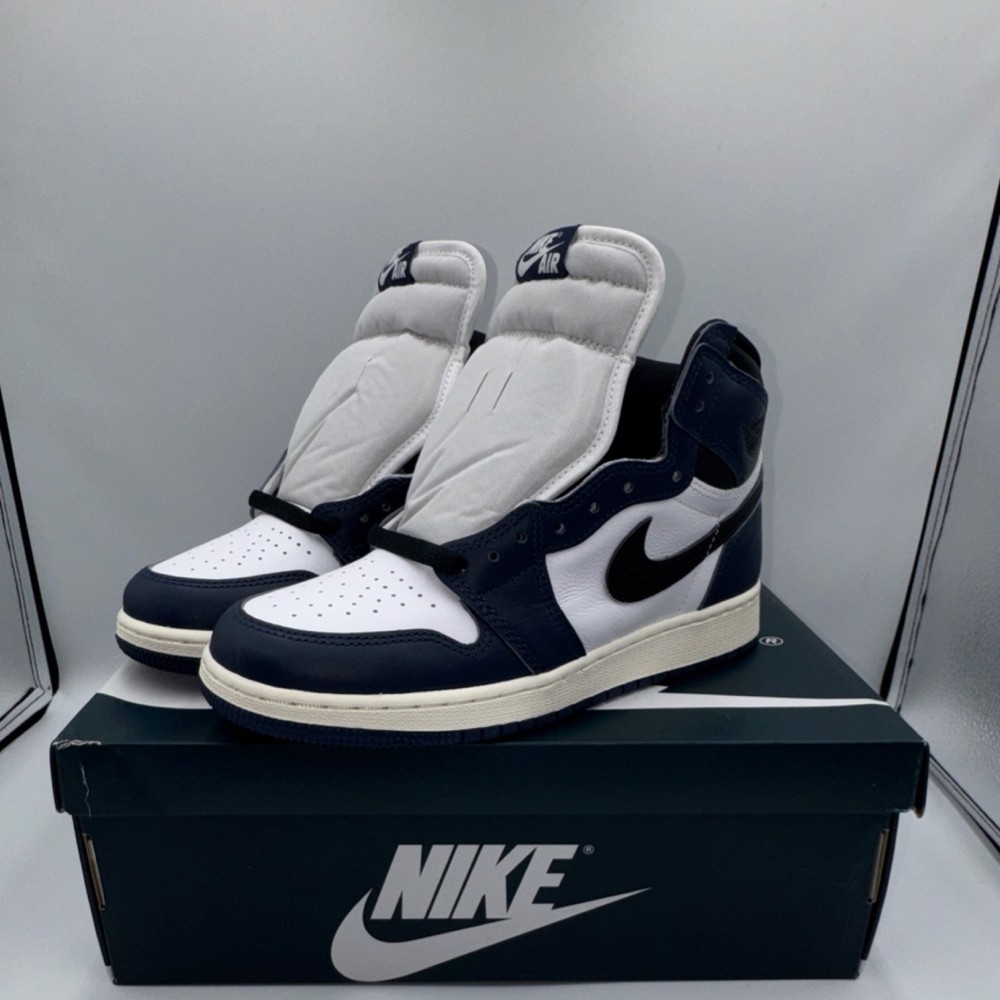 Air Jordan 1 High OG GS Midnight Navy Black White 6Y Womens 7.5 NEW