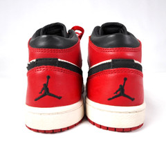 Nike Air Jordan 1 Mid Youth Size 2.5Y Old Love White Red Black 307384-102 Shoes