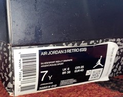 Jordan 3 Retro 2021 Cool Grey GS – Size 7Y