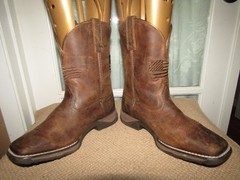 Ariat Anthem Patriot Western Leather Distressed Cowboy Work Boot Flag Size 2