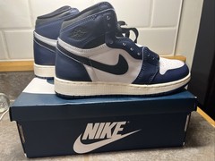 AIR JORDAN 1 RETRO HIGH OG GS FD1437 401 MIDNIGHT NAVY/BLACK-WHITE-SAIL 3.5Y NIB