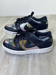 Nike Dunk Low SE Navy Graffiti Athletic Lifestyle Shoes DM1051-400 Youth Size 5