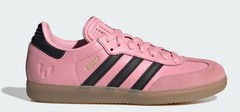 Adidas Grade School Size 9K SAMBA INDOOR ‚MESSI LIGHT PINK BLACK (GS) JR0424 NEW
