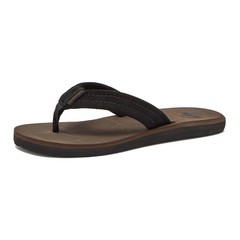 Quiksilver Boy’s Carver Suede Fixed Strap Kids Flip Flop Sandal Brown Size 13