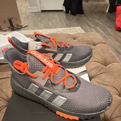 adidas Kaptir 4.0 K Kids Sneakers Gray/Orange Mesh US 5 JP9254