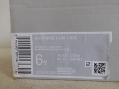 Nike Air Force 1 LV8 2 GS White-Multi Color-White Sz 6Y [CZ5890-100]