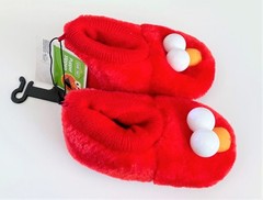 Sesame Street Elmo Puppet Slippers Size L 9-10 New with Tags Red Plush Kids