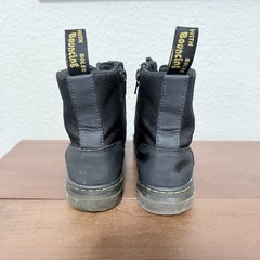 Doc Dr Martens Boots Combs J Combat Lace Up Black Canvas Zip Youth Kids Size 3