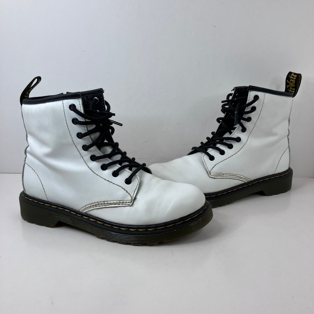Dr. Martens White Smooth Leather Lace Up Combat Boots Women’s 5 Men’s 4 1460J
