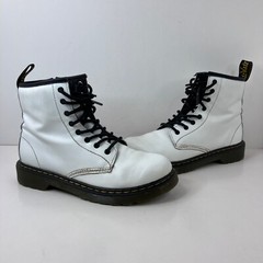 Dr. Martens White Smooth Leather Lace Up Combat Boots Women’s 5 Men’s 4 1460J