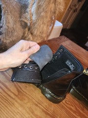 DR. MARTENS BLACK PATENT LEATHER BOOTS JUNIOR SIZE 4 US M/5 US L 1460 J