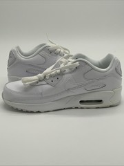 Nike Air Max 90 Leather GS Size 7Y White Used CD6864-100