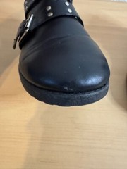 Fabkids Studded Strap Moto Boots Black Size 13