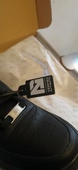 Air Force 1 GS Black with Extra Shoe Laces Orange , Blue, Yellow, Red N Purple