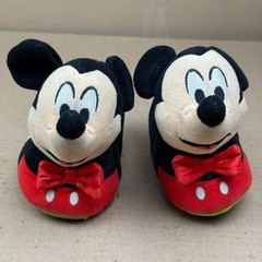 Kids Mickey Mouse Character Slippers Size 9-10 Soft Plush Indoor Shoes