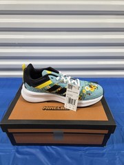 adidas Minecraft FortaRun Kids Low Top Sneakers JR1939 Blue Multi US 5.5