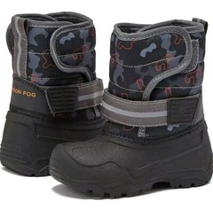 ❄️ ⭐ London Fog Dex Waterproof Snow Boots – Dark Grey Camo – Kids 6M (Unisex)