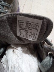 Gola US Size 2 Side Zip Shoe Gray And Purple Super Cool
