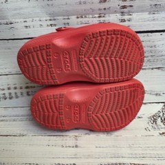 Crocs Juniors Size 1 Red Elmo Face Slip On Plush Lined Clog Shoes Sesame Street